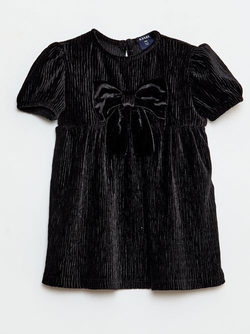 Abito in velluto a coste con fiocco decorativo - Kiabi