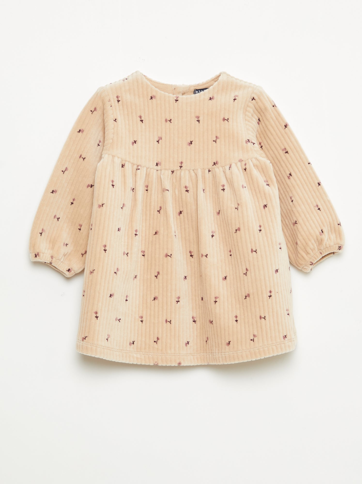 Abito in velluto a maniche lunghe con motivo