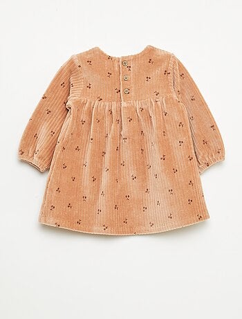 Abito in velluto a maniche lunghe con motivo