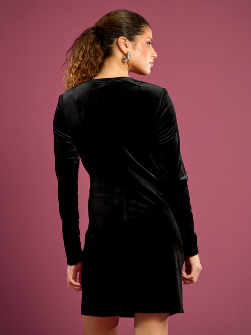 Abito in velluto drappeggiato - Kiabi