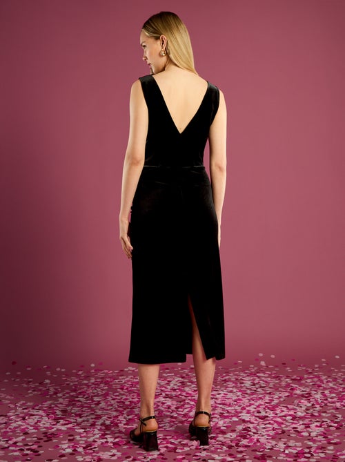 Abito in velluto effetto drappeggio - Kiabi