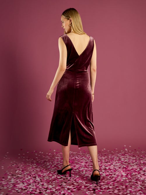 Abito in velluto effetto drappeggio - Kiabi