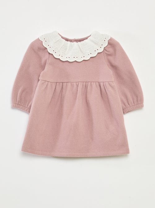 Abito interlock con ampio colletto in garza di cotone - Kiabi