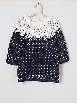 Abito jacquard con collant - Kiabi