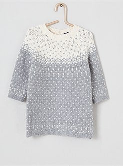 Abito jacquard con collant - Kiabi