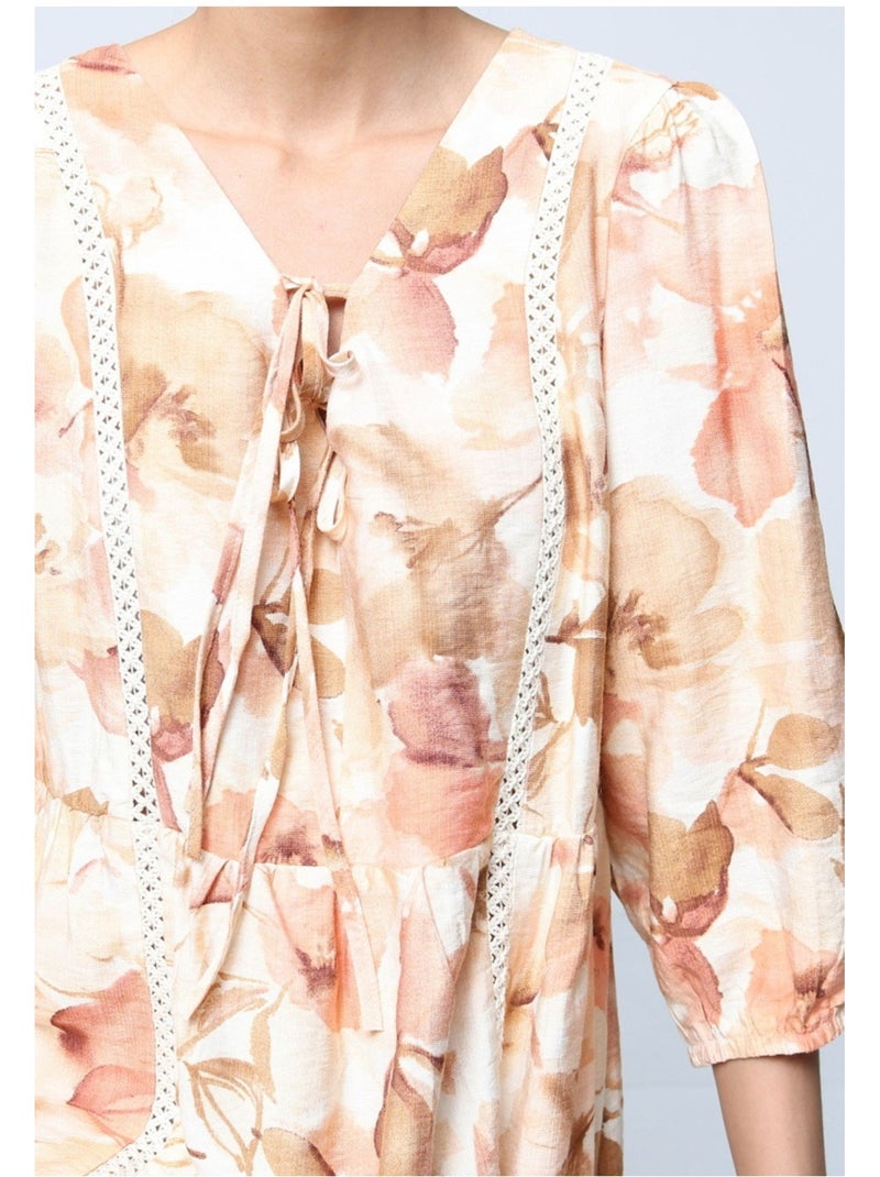 Abito Kebello Bianco Beige - Kiabi
