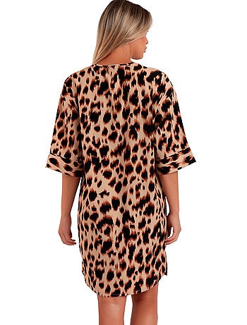 Abito kimono con maniche alla francese in pelle grande da donna ADMAS