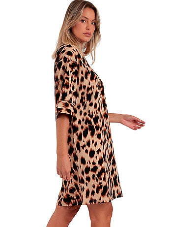 Abito kimono con maniche alla francese in pelle grande da donna ADMAS
