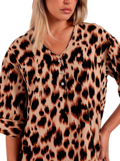 Abito kimono con maniche alla francese in pelle grande da donna ADMAS - Kiabi Abito kimono con maniche alla francese in pelle grande da donna ADMAS - Kiabi