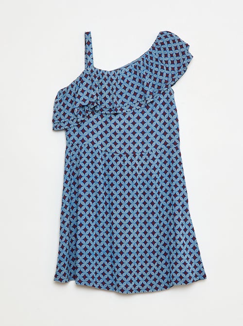 Abito leggero a bretelle e volant tinta unita - Kiabi