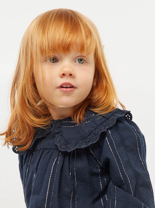 Abito leggero con fili brillanti all over + colletto con ricami - Kiabi