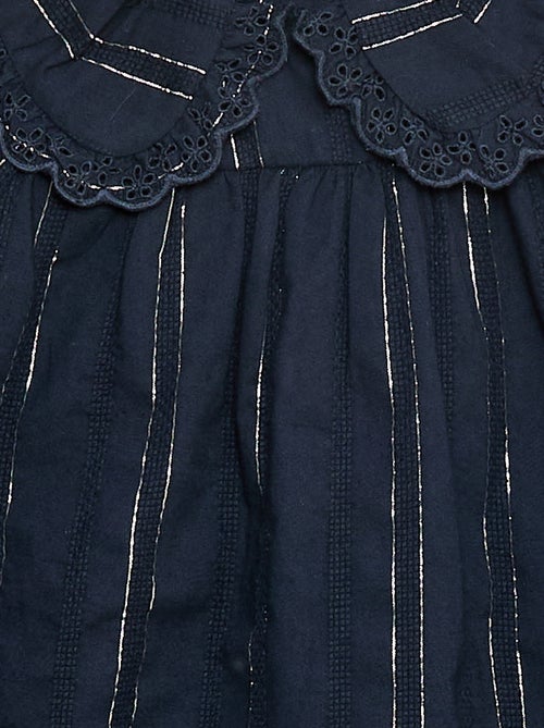 Abito leggero con fili brillanti all over + colletto con ricami - Kiabi