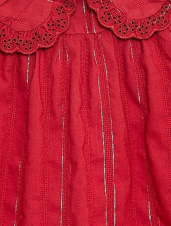 Abito leggero con fili brillanti all over + collo con ricami