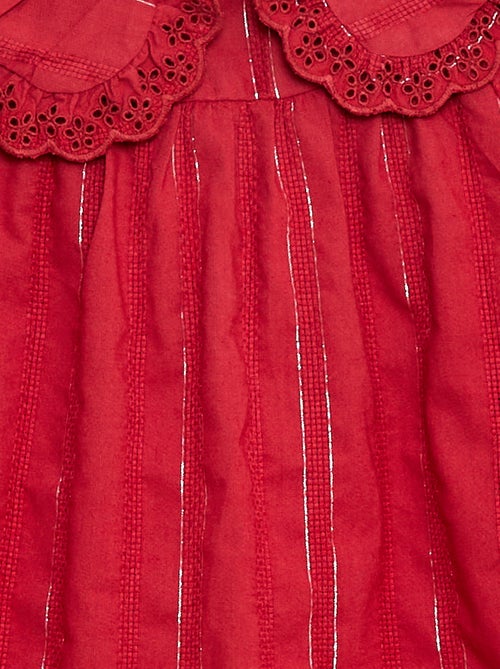 Abito leggero con fili brillanti all over + collo con ricami - Kiabi