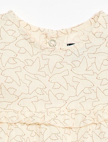 Abito leggero con maniche corte a volant