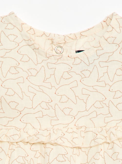 Abito leggero con maniche corte a volant - Kiabi