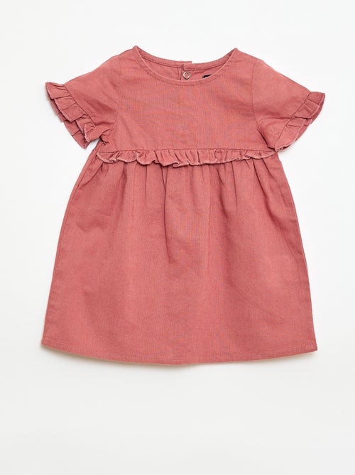 Abito leggero con maniche corte a volant - Kiabi