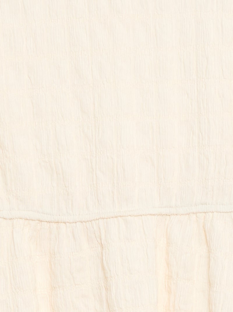 Abito leggero tinta unita a maniche corte Beige - Kiabi