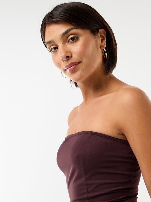 Abito lungo a bustier con sciarpa - Kiabi