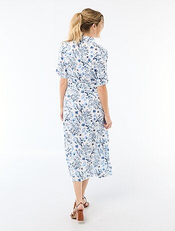 Abito lungo a camicia con cintura da annodare