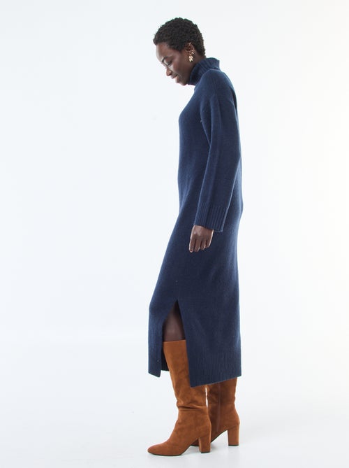 Abito lungo a collo alto in maglia - Kiabi