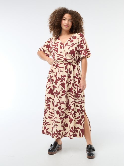 Abito lungo a portafoglio - Kiabi