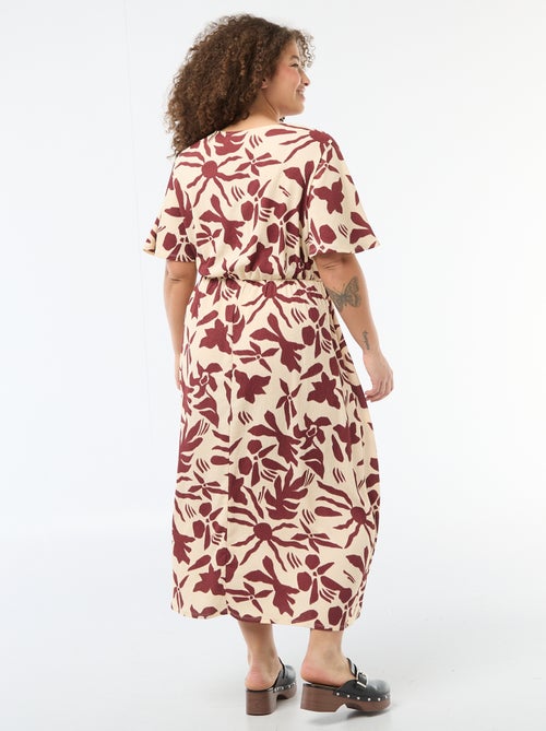 Abito lungo a portafoglio - Kiabi