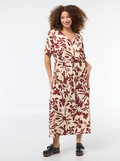 Abito lungo a portafoglio - Kiabi