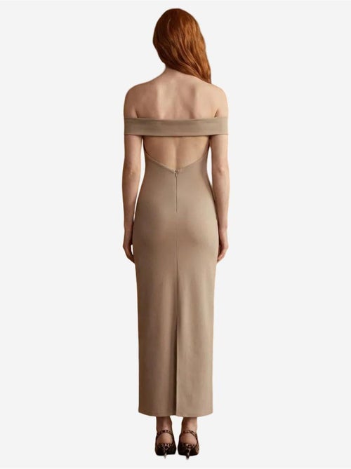 Abito lungo bodycon off-shoulder con spacco my fashion - Kiabi Abito lungo bodycon off-shoulder con spacco my fashion - Kiabi