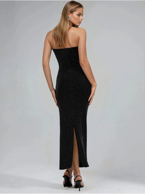 Abito lungo bodycon senza spalline lucido busem - Kiabi Abito lungo bodycon senza spalline lucido busem - Kiabi