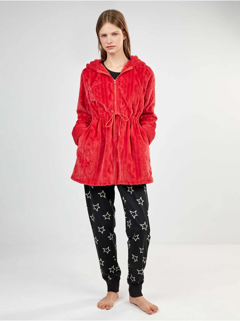 Abito lungo con chiusura a zip Rosso - Kiabi