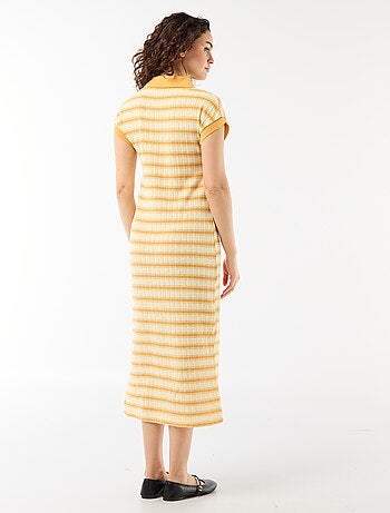 Abito lungo con collo polo