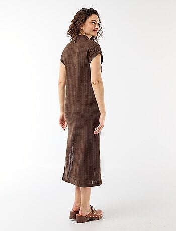 Abito lungo con collo polo