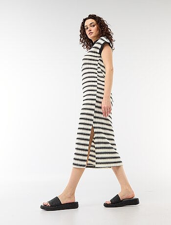 Abito lungo con collo polo