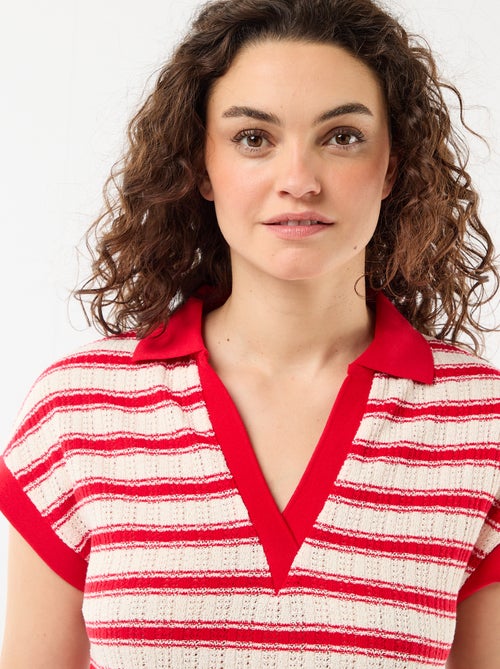 Abito lungo con collo polo - Kiabi