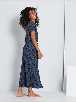 Abito lungo con cordoncino da stringere in vita - Kiabi