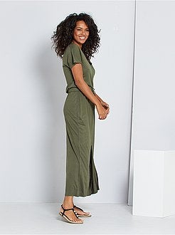 Abito lungo con cordoncino da stringere in vita - Kiabi