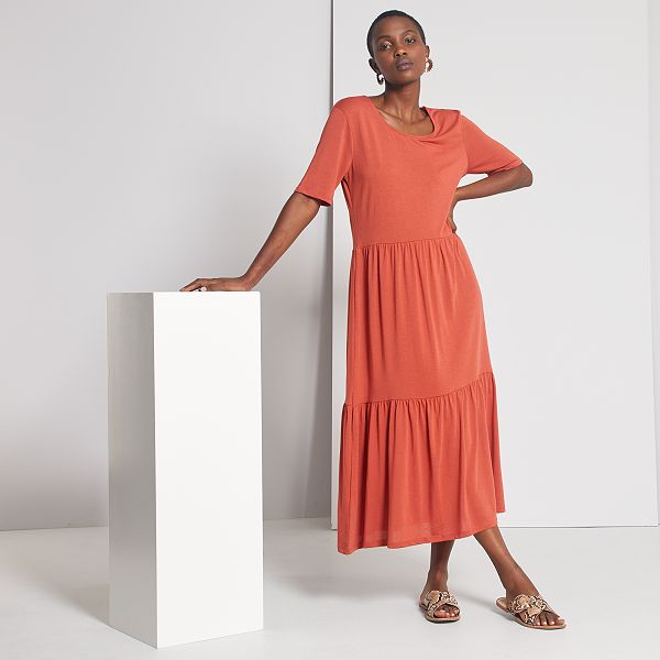 abito lungo arancione