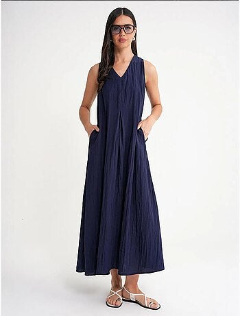 Abito lungo con scollo a v mixray