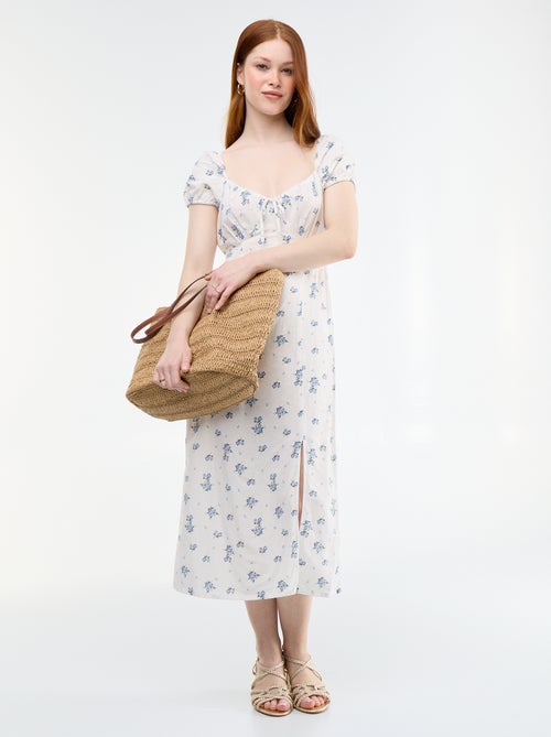 Abito lungo con scollo alla Bardot - Kiabi