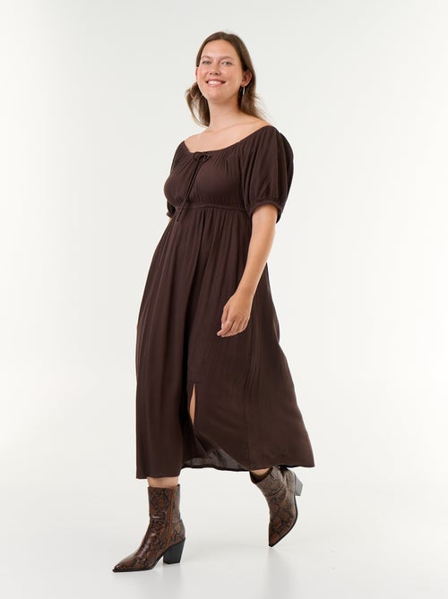 Abito lungo con scollo alla Bardot - Kiabi