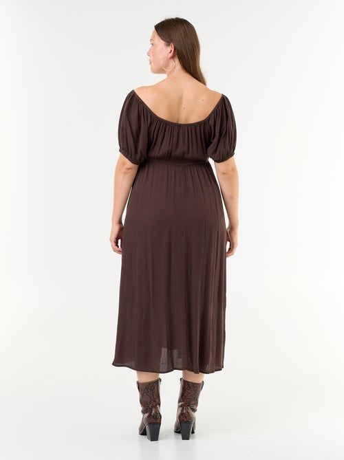 Abito lungo con scollo alla Bardot - Kiabi