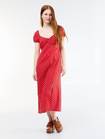 Abito lungo con scollo alla Bardot