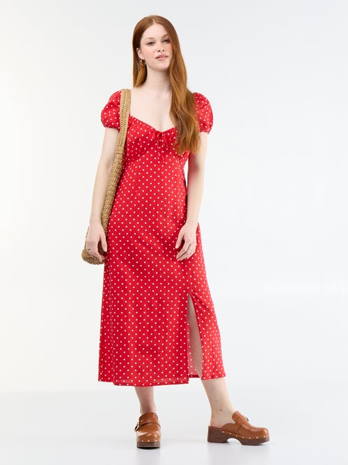 Abito lungo con scollo alla Bardot - Kiabi