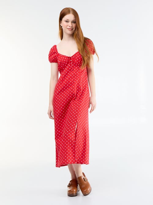 Abito lungo con scollo alla Bardot - Kiabi