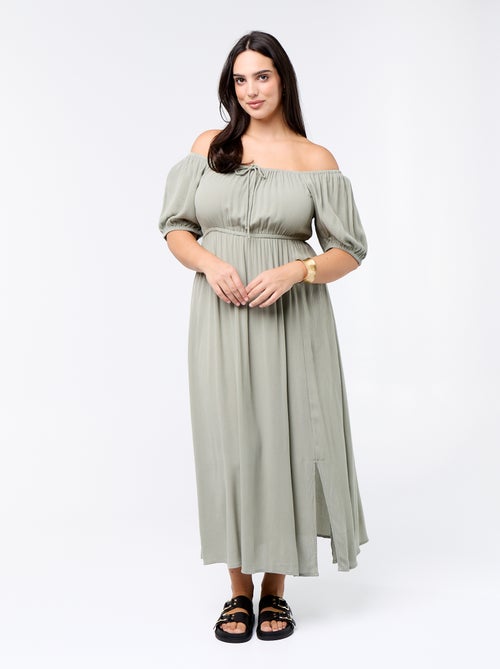 Abito lungo con scollo rotondo - Kiabi