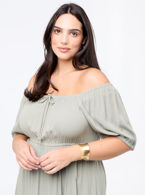 Abito lungo con scollo rotondo - Kiabi