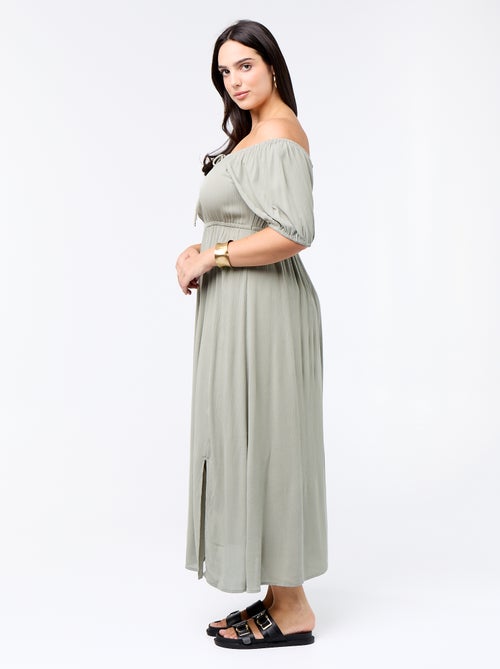 Abito lungo con scollo rotondo - Kiabi