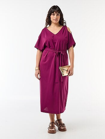 Abito lungo da cerimonia a maniche corte