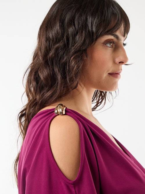 Abito lungo da cerimonia a maniche corte - Kiabi